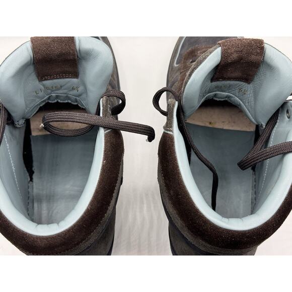 RARE!!! LOUIS VUITTON Tribe Blue Brown Suede Nubuck High Top Sneakers Sz LV 6.5 - Picture 15 of 16